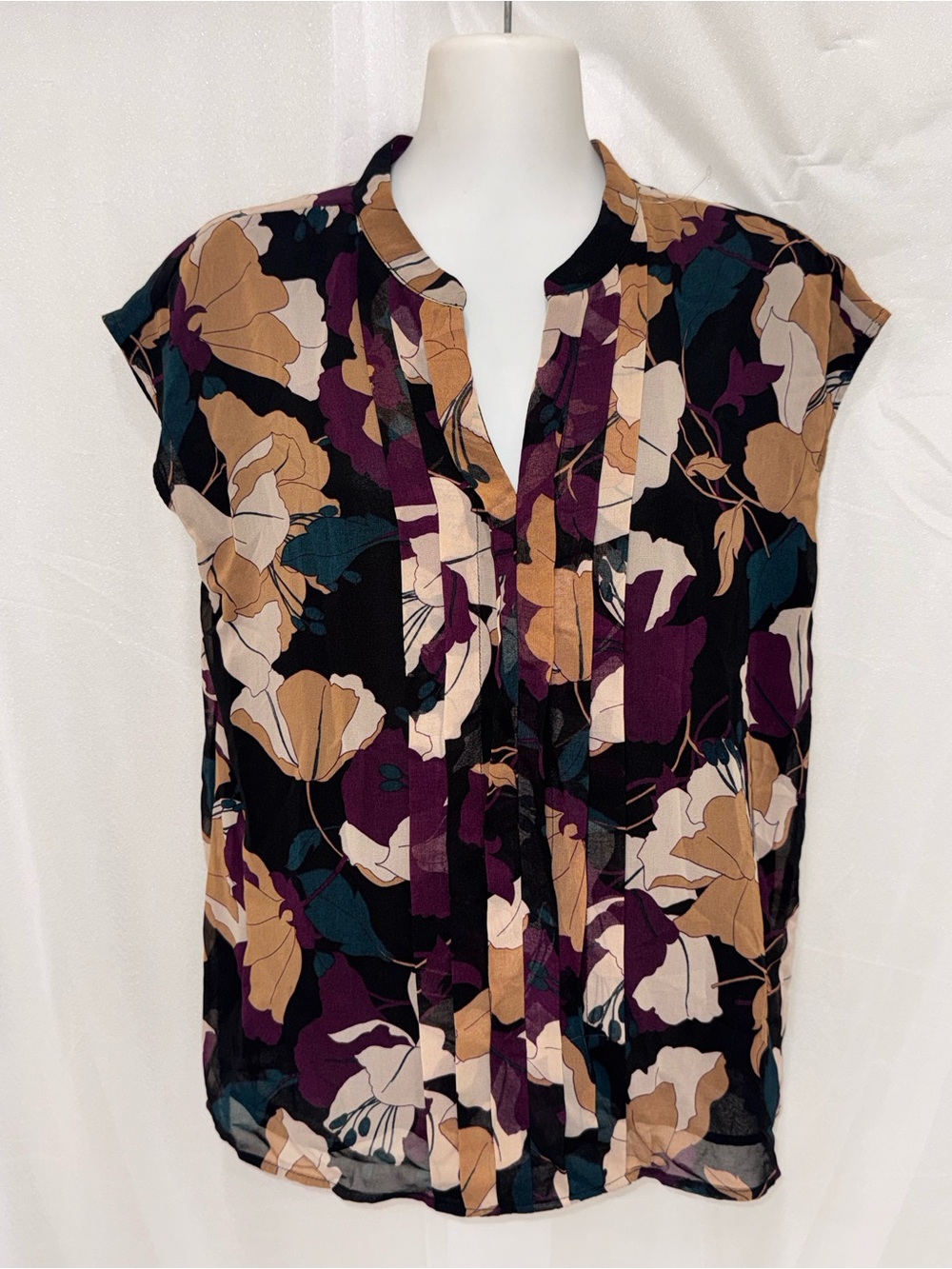 Calvin Klein Floral Blouse Women’s Medium – Beautiful Fall Colors
